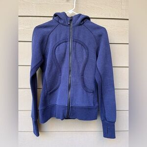 Lululemon Women’s Scuba Hoodie Sweatshirt Full Zip Blue Size 6 EUC